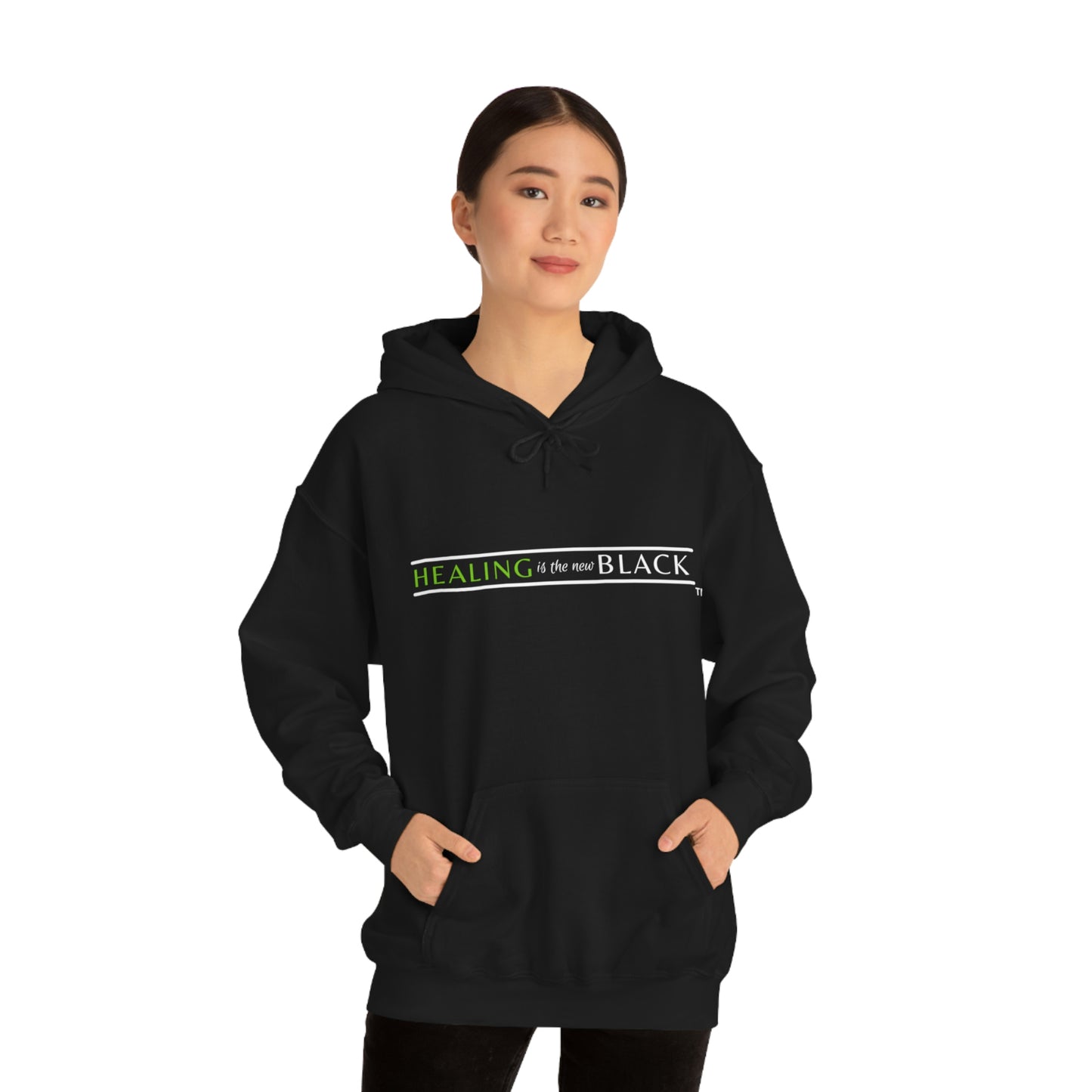 Healing is the new BLACK unisex Heavy Blend™ Hooded Sweatshirt