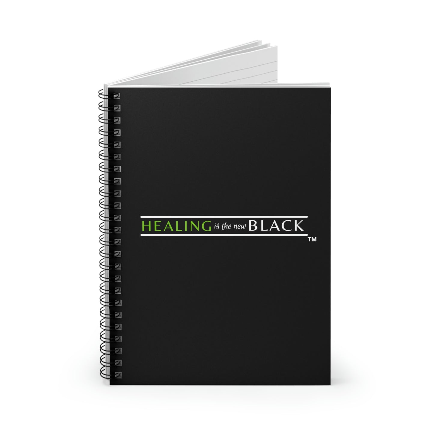 Healing is the new BLACK Spiral Notebook - Ruled Line