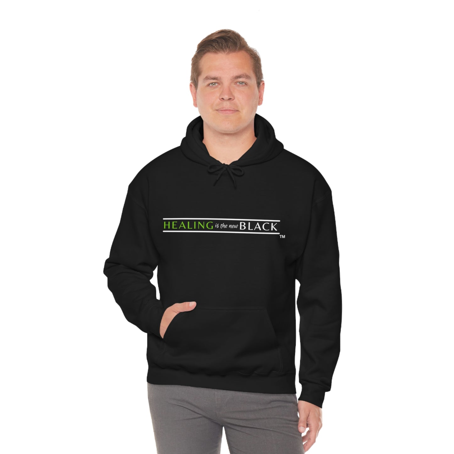 Healing is the new BLACK unisex Heavy Blend™ Hooded Sweatshirt