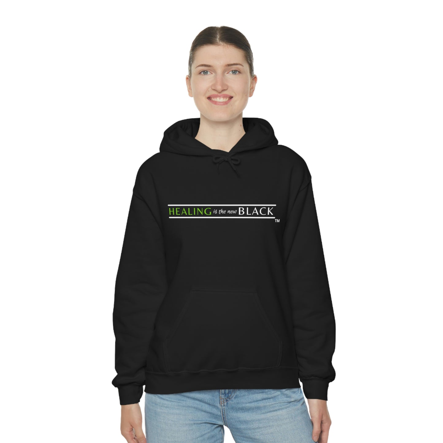 Healing is the new BLACK unisex Heavy Blend™ Hooded Sweatshirt