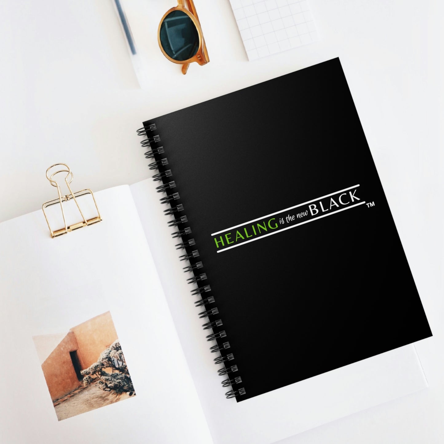 Healing is the new BLACK Spiral Notebook - Ruled Line
