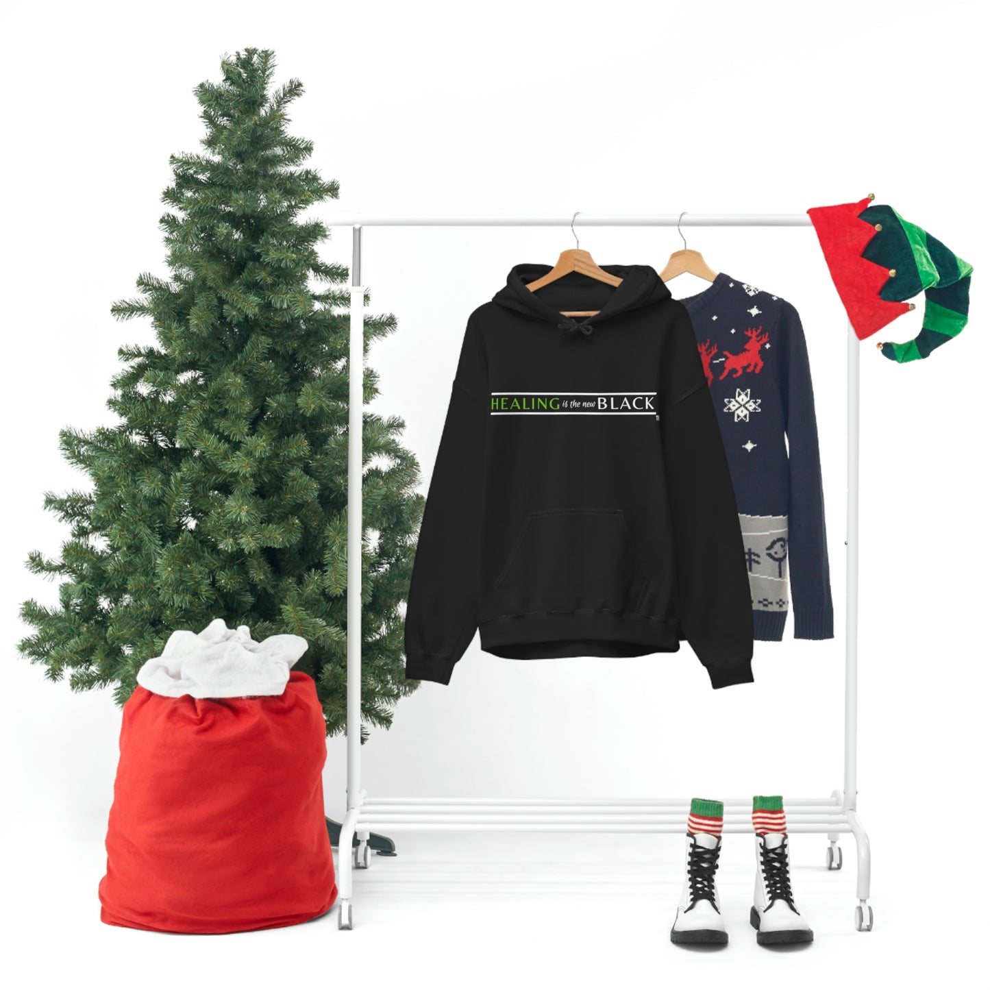 Healing is the new BLACK unisex Heavy Blend™ Hooded Sweatshirt