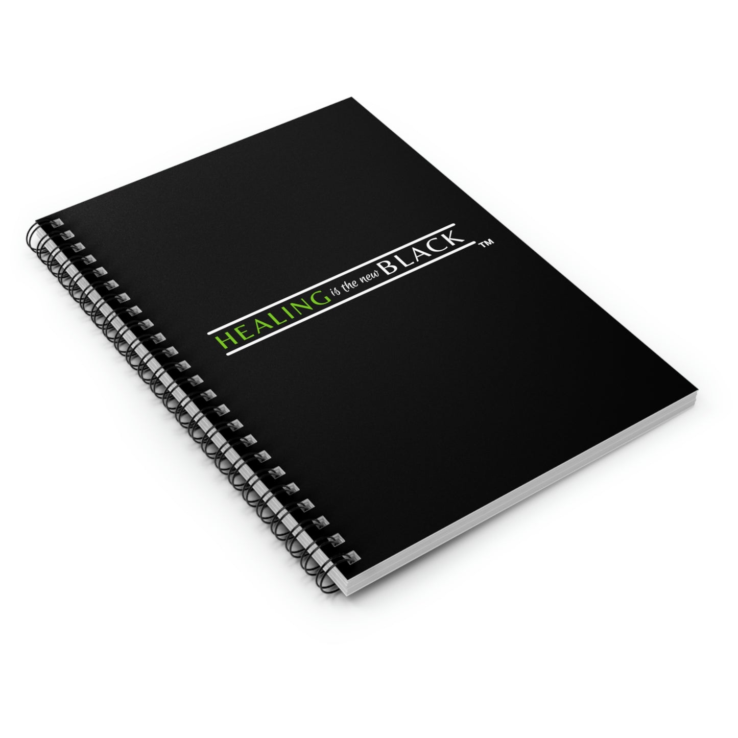 Healing is the new BLACK Spiral Notebook - Ruled Line